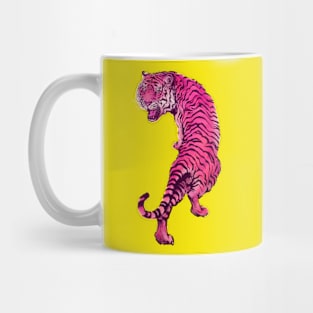 Cyberpunk Neon Pink Tiger Mug